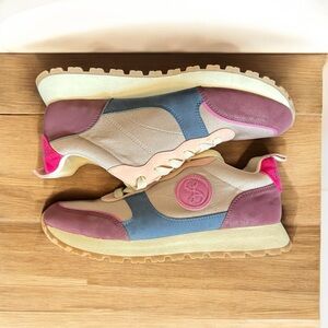 Sam & Libby Women's Sneakers in Pink, Blue, and Beige